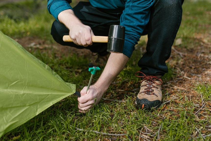 organized camping kitchen setup